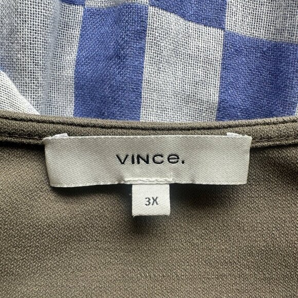 Vince Short Sleeve Square-Neck Dress Womens Size 3X Minimalist Office Clean Girl - Picture 6 of 9